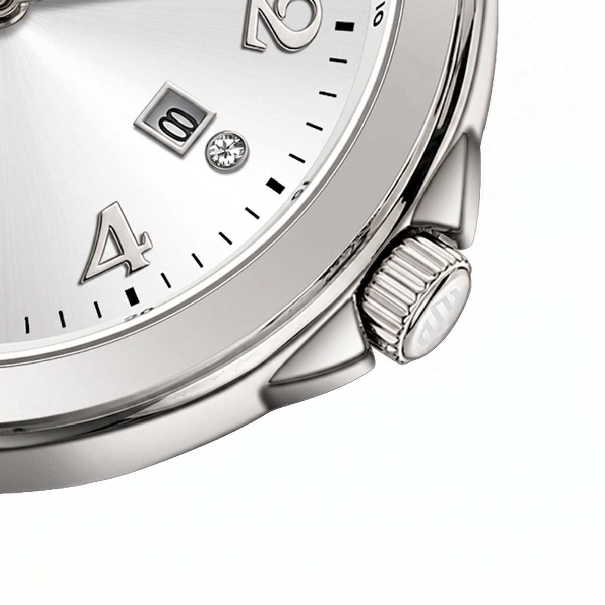 Weißes Zifferblatt der Accompanista Silver-White Uhr
