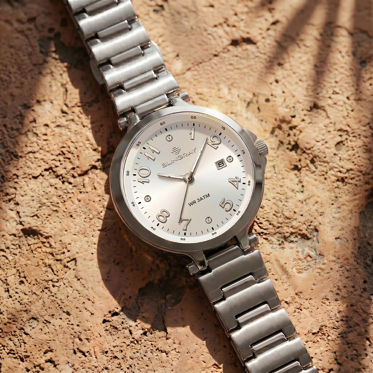 Detailaufnahme der Accompanista Silver-White Uhr
