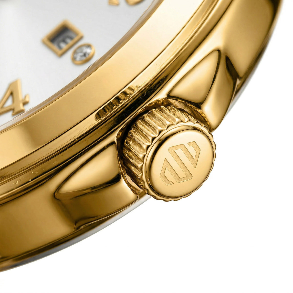 Accompanista Gold-White Damenuhr am Handgelenk
