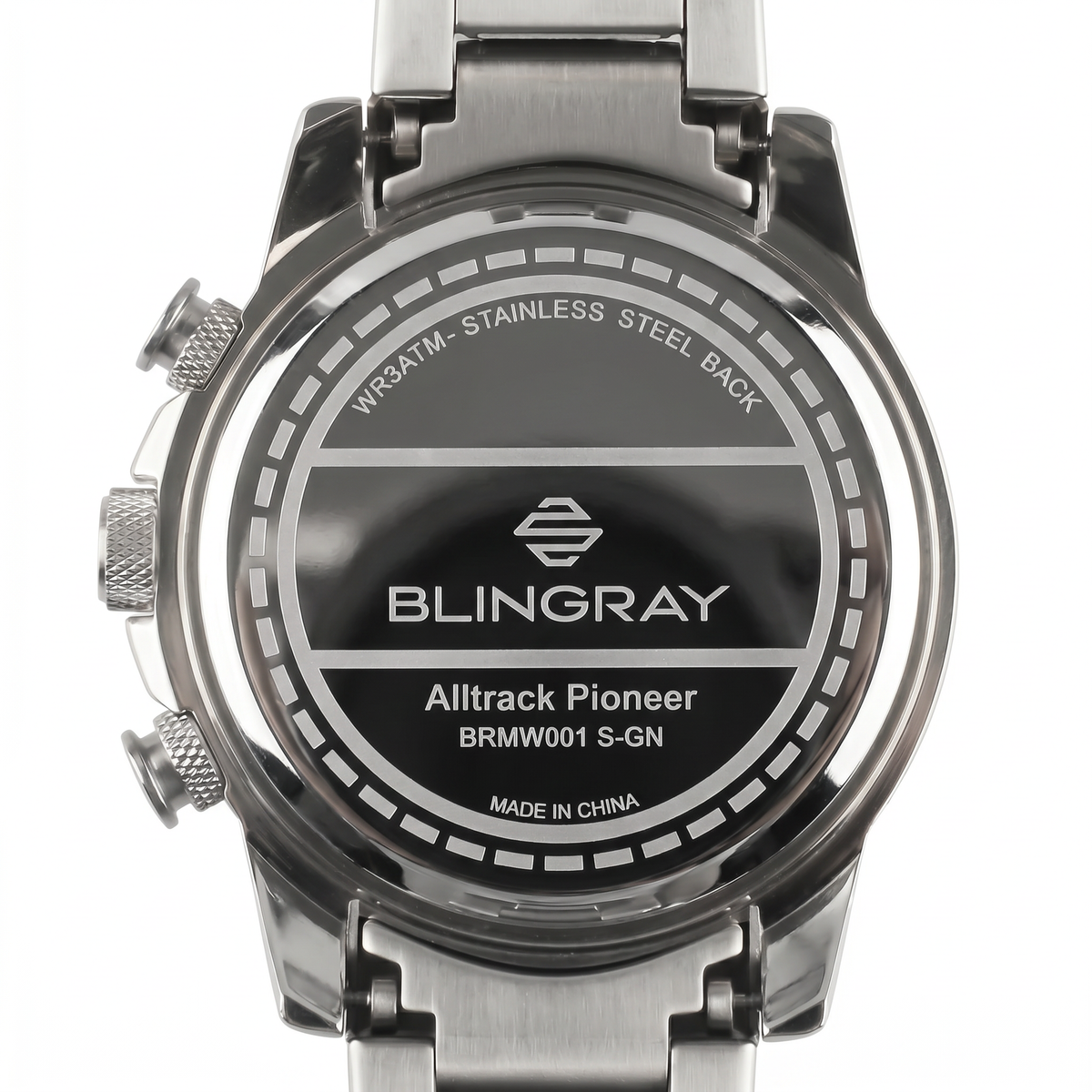 Grünes Zifferblatt der Alltrack Pioneer Silver-Green Uhr
