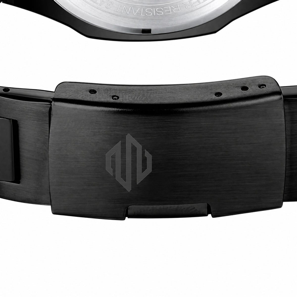 Seitenansicht der Black in Black Uhr von Blingray
