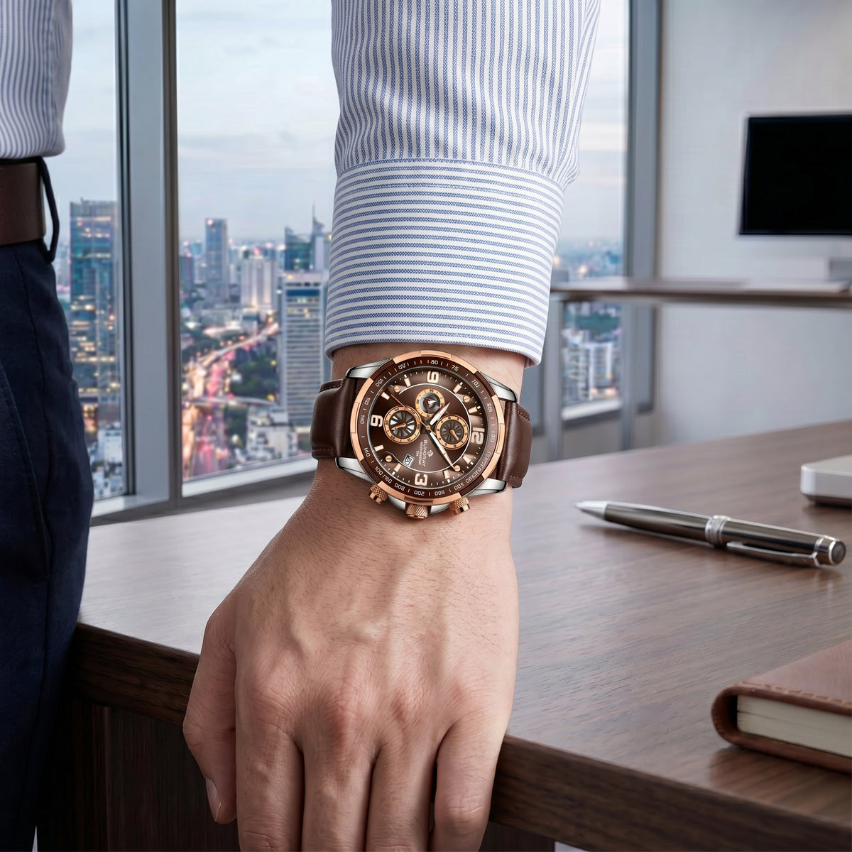 Trailblazer Herrenuhr in Roségold aus Edelstahl

