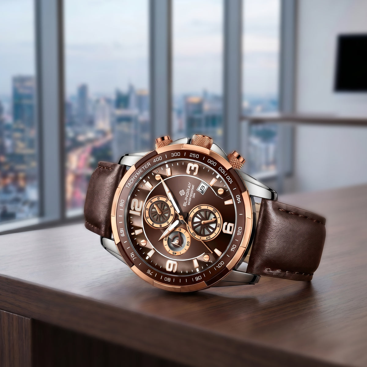 Roségoldene Trailblazer Herrenuhr mit elegantem Zifferblatt
