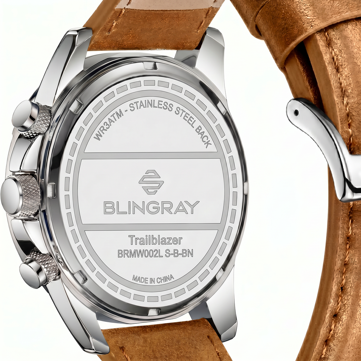 Zifferblatt der Trailblazer Silver-Black Herrenuhr
