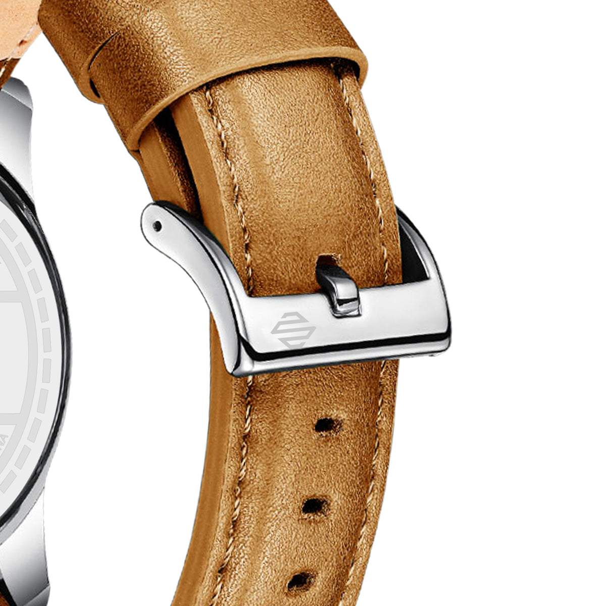 Seitenansicht der Trailblazer Silver-Black Armbanduhr
