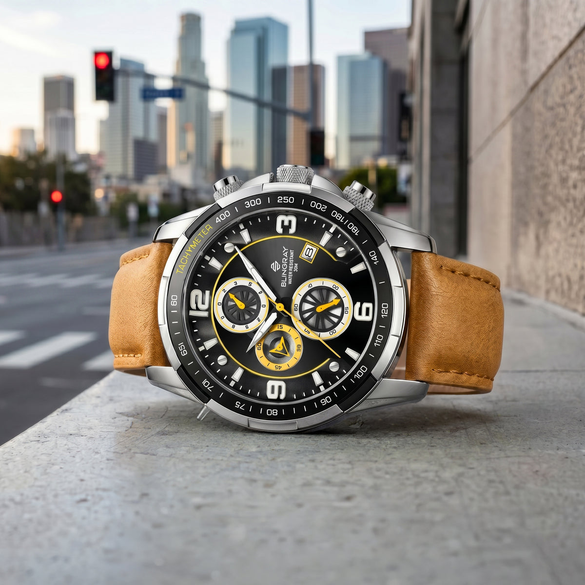 Trailblazer Silver-Black Herrenuhr mit schwarzem Zifferblatt
