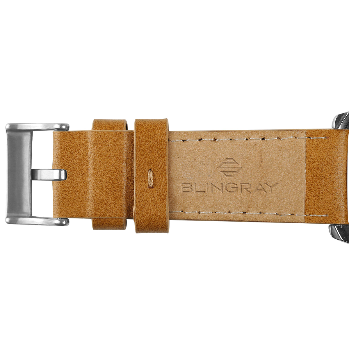 Edelstahlarmband und Verschluss der Trailblazer Silver-Black Herrenuhr
